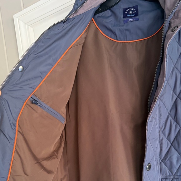 johnnie-O Quilted Dark Blue Puffer Jacket - Picture 8 of 9